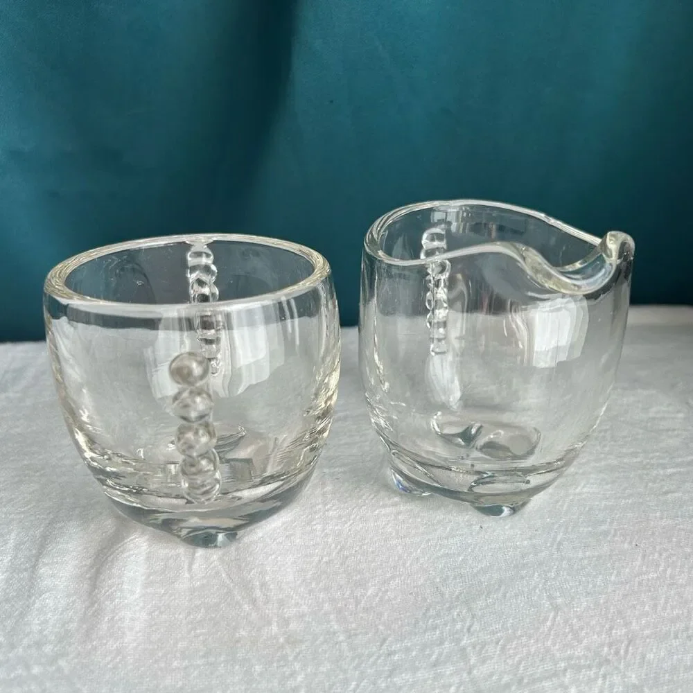 Vintage Paden City Vermilion Sugar & Creamer